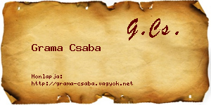 Grama Csaba névjegykártya