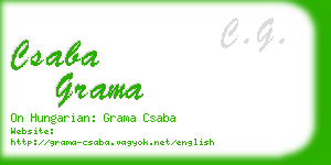 csaba grama business card